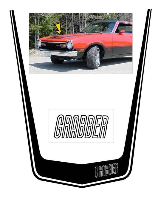 1973-75 FORD MAVERICK GRABBER HOOD DECAL